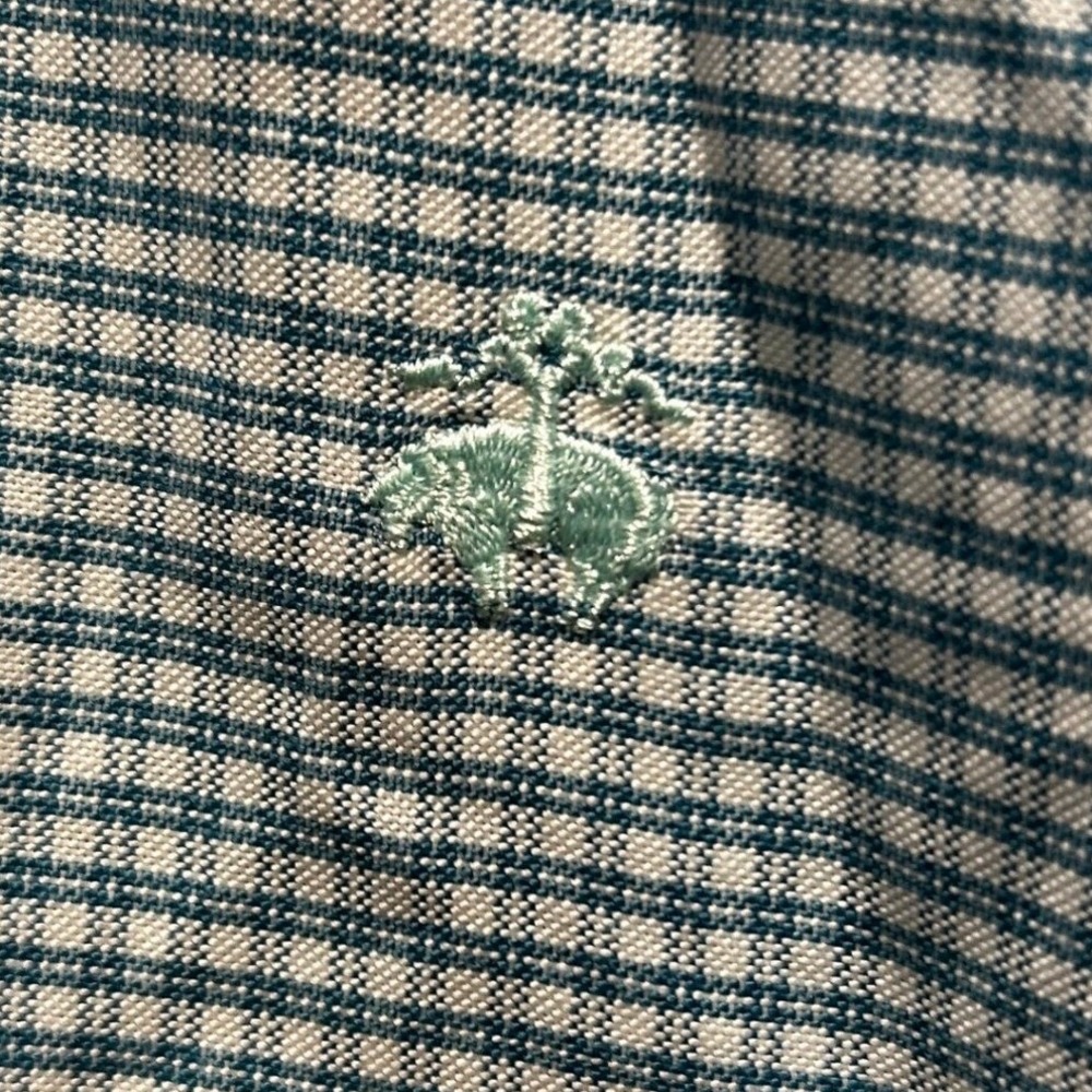 Brooks Brothers Dress Shirt XL Mens Blue Check Regent Fit Supima Cotton 1818 - Picture 6 of 7